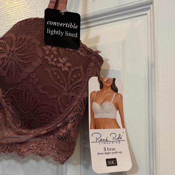 Rene Rofe Lace Bralette - Chocolate Brown - Picture 3 of 6